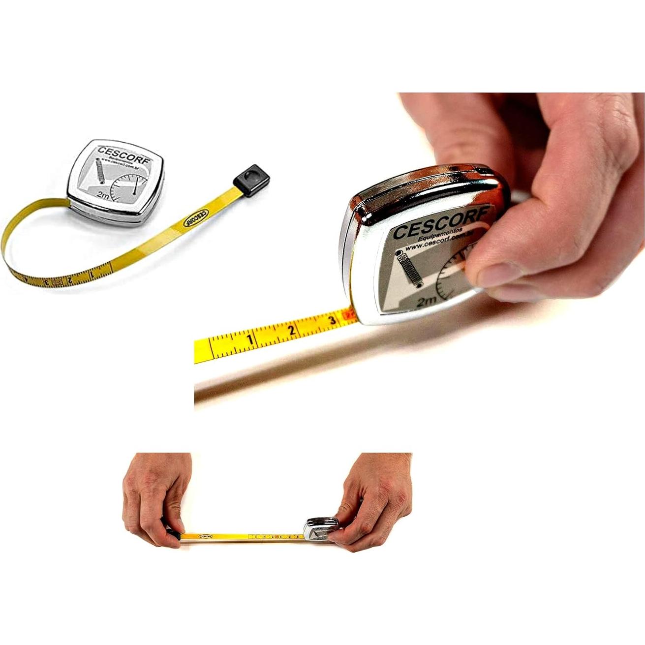Cinta Métrica Cescorf 6mm x 2m para Mediciones Antropométricas