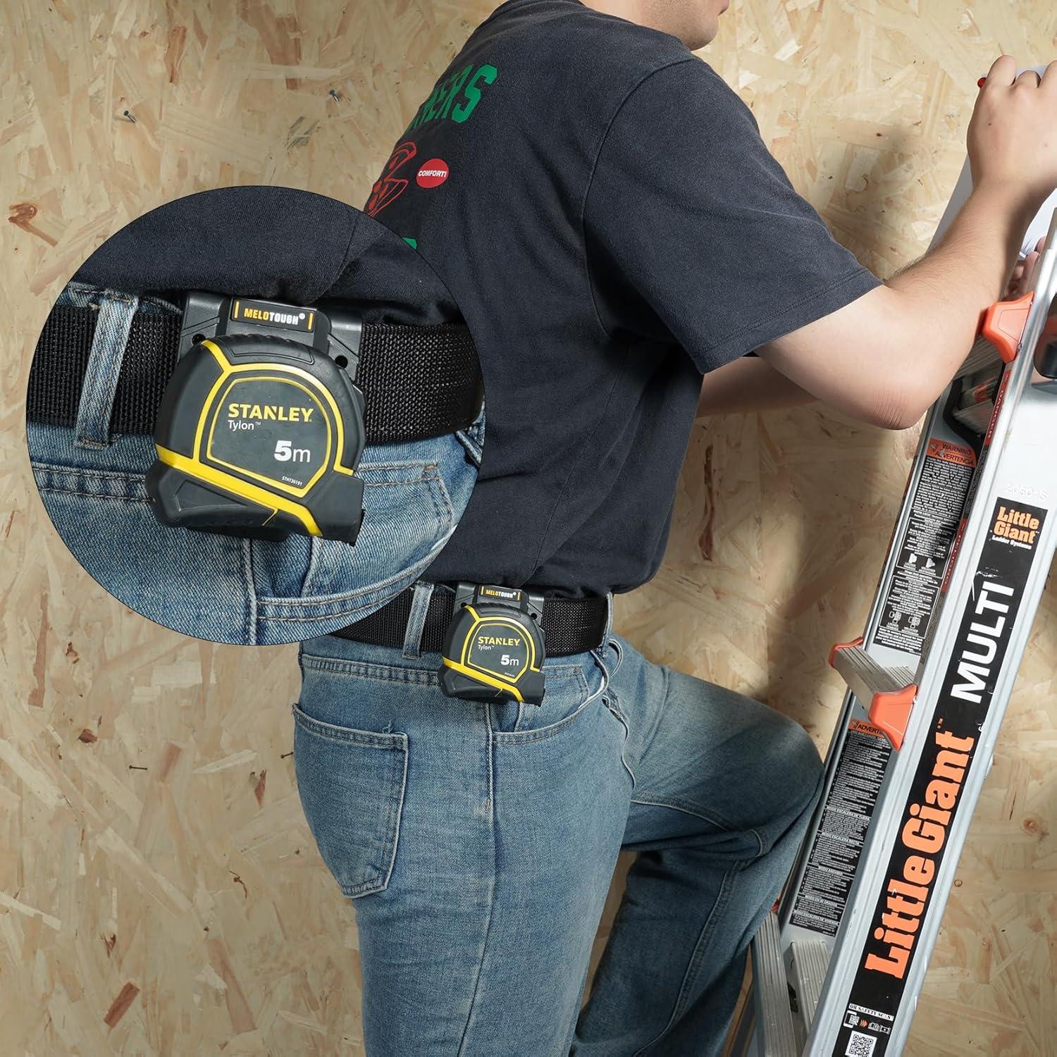 Soporte para Cinta Métrica MELOTOUGH, Clip Negro para Cinturón