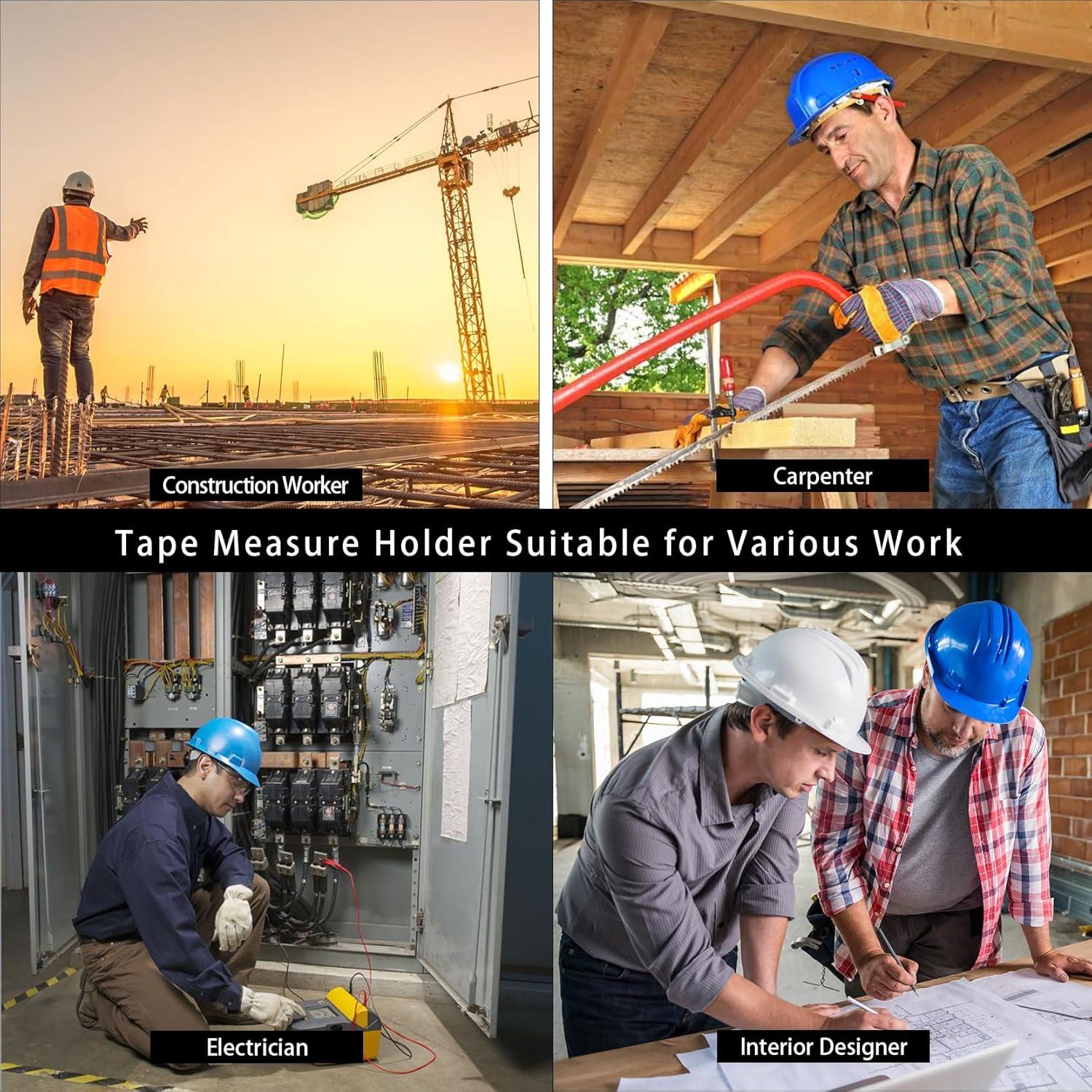 Soporte para Cinta Métrica MELOTOUGH, Clip Negro para Cinturón