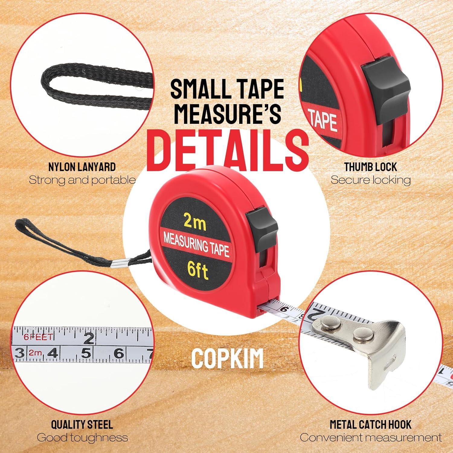 Cinta Métrica Retráctil 50 Pcs 2m Copkim Roja