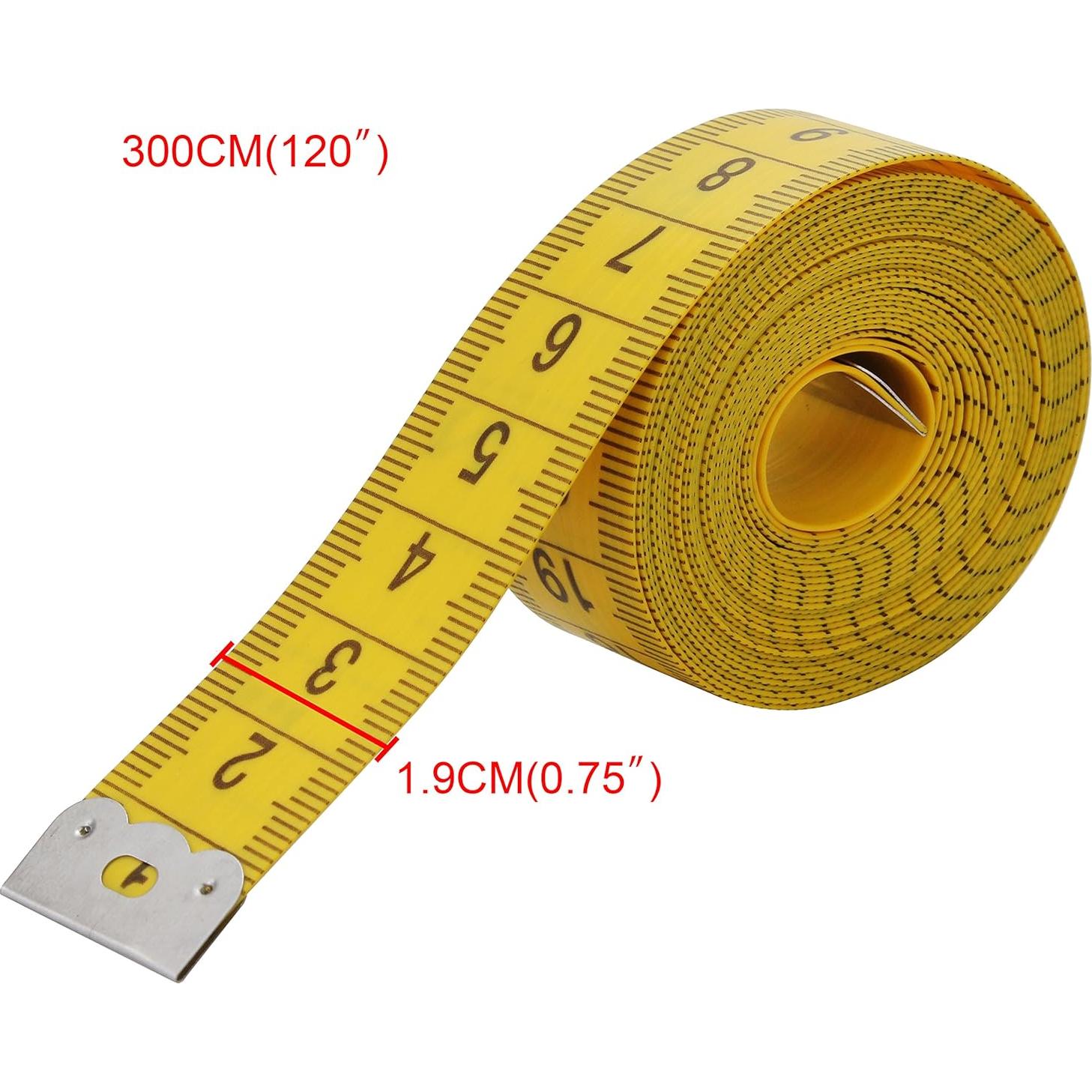 Cinta Métrica Wisdompro 300 cm Amarilla para Costura