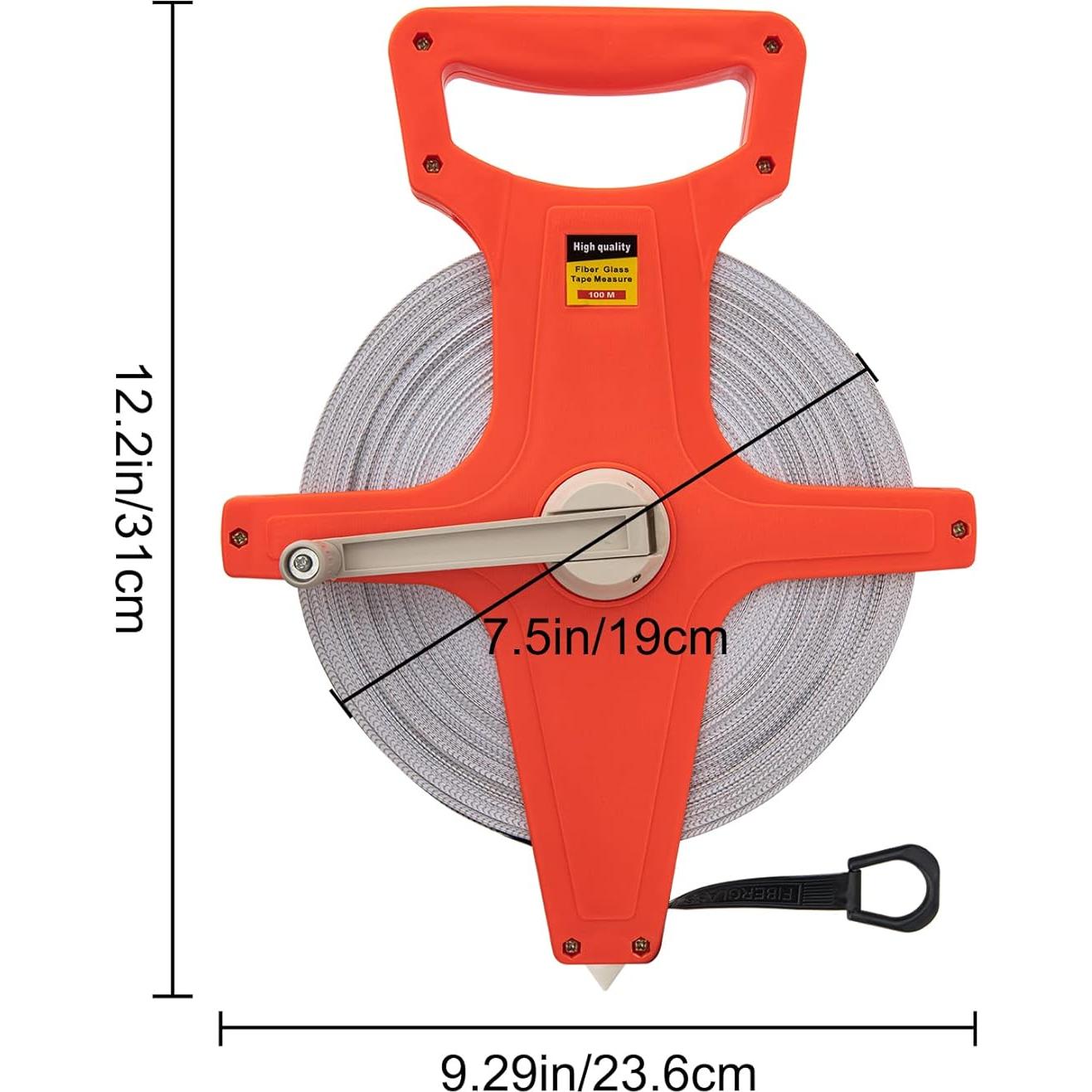 Cinta Métrica IVONNEY 100m Doble Cara con Carrete Abierto