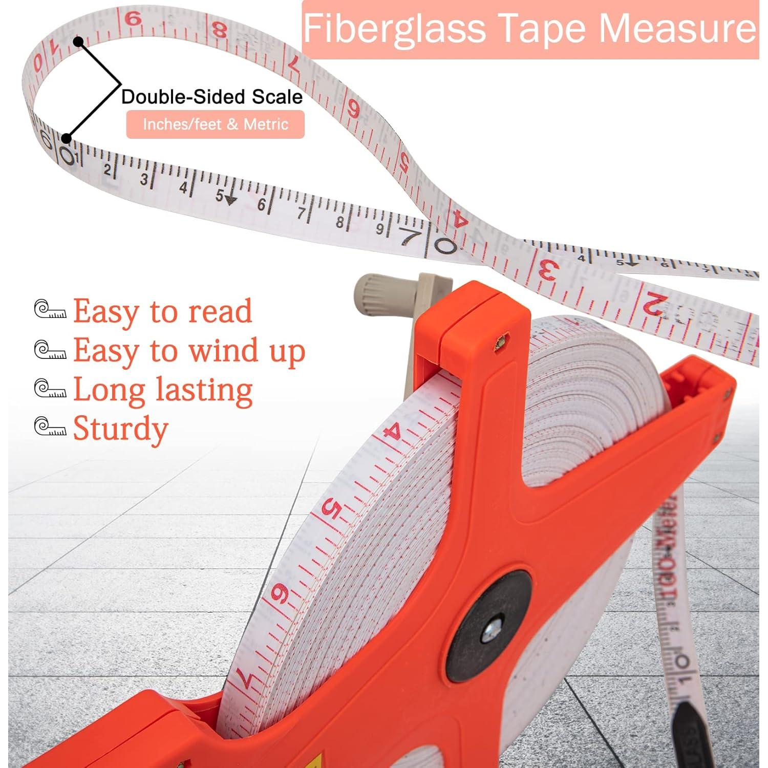 Cinta Métrica IVONNEY 100m Doble Cara con Carrete Abierto