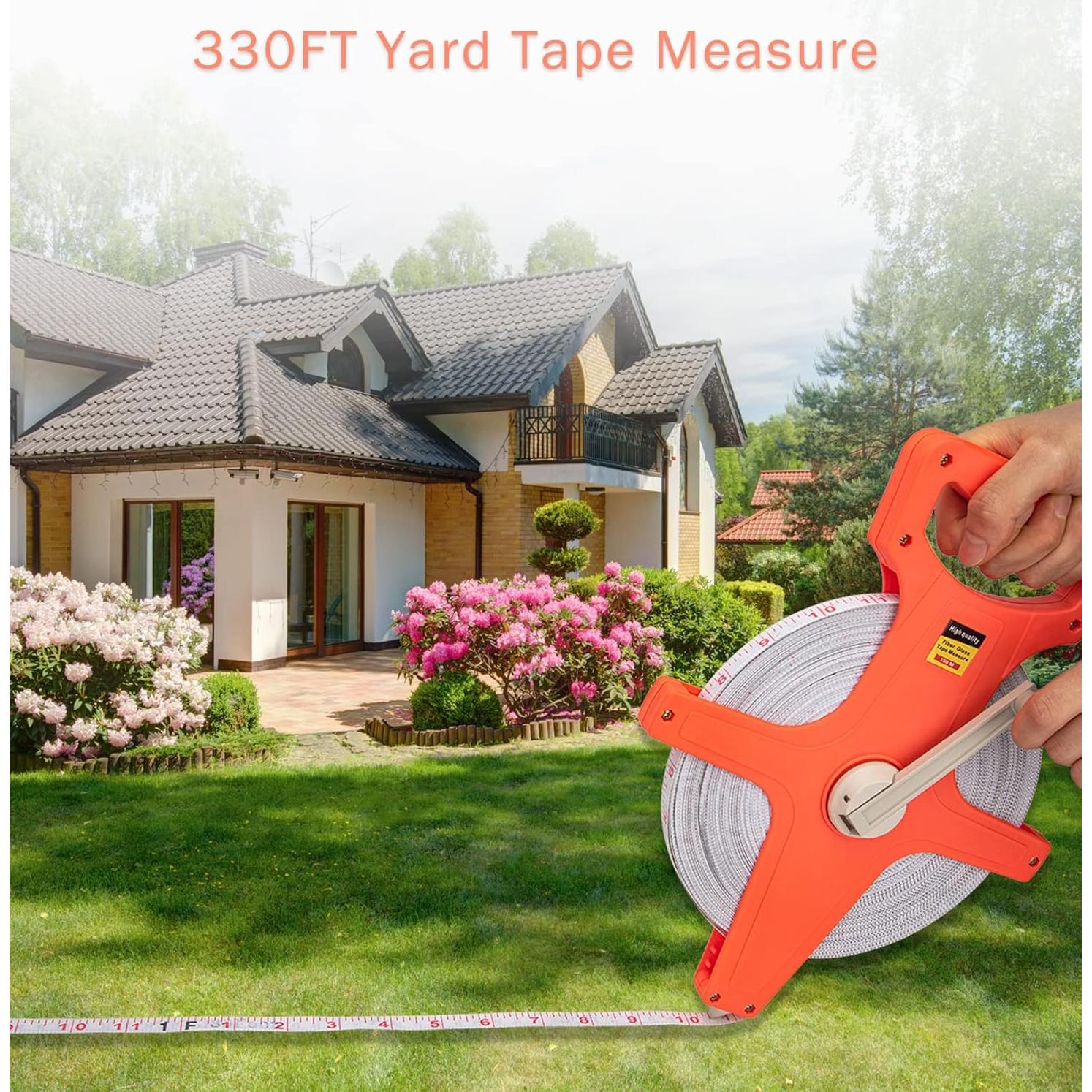 Cinta Métrica IVONNEY 100m Doble Cara con Carrete Abierto