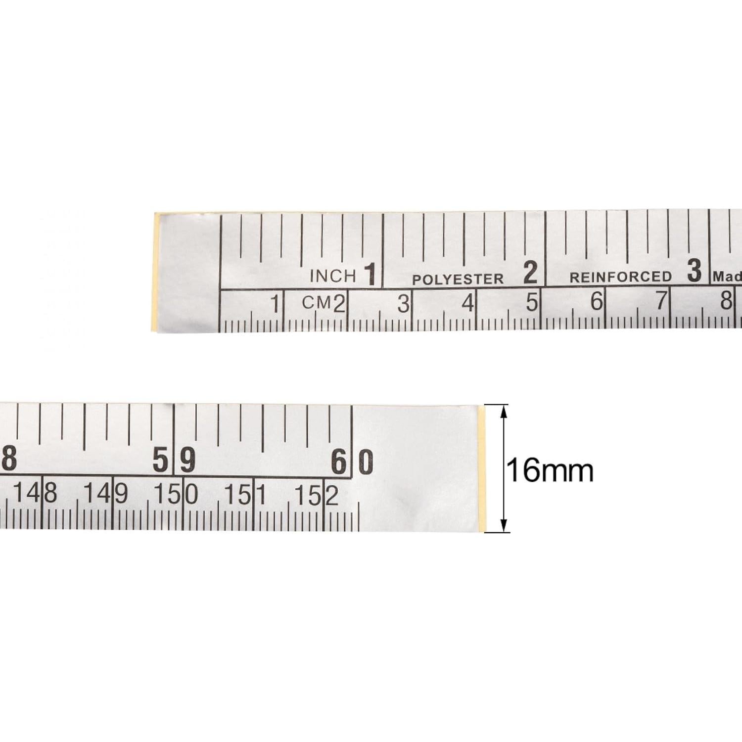 Cinta Métrica Adhesiva uxcell 150 cm Doble Escala para Carpintería