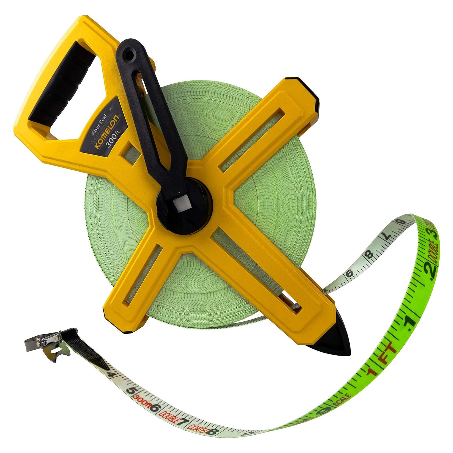 Cinta Métrica Komelon 6633 Fibra de Vidrio 91.4 m Amarillo