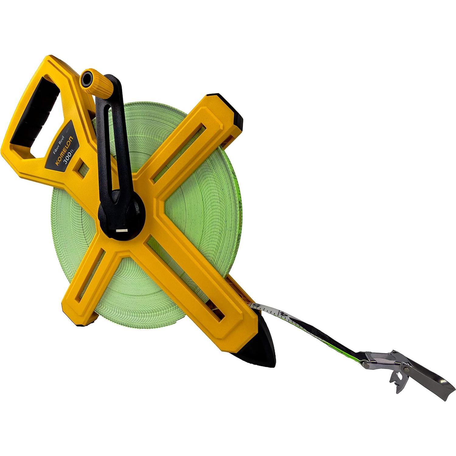 Cinta Métrica Komelon 6633 Fibra de Vidrio 91.4 m Amarillo