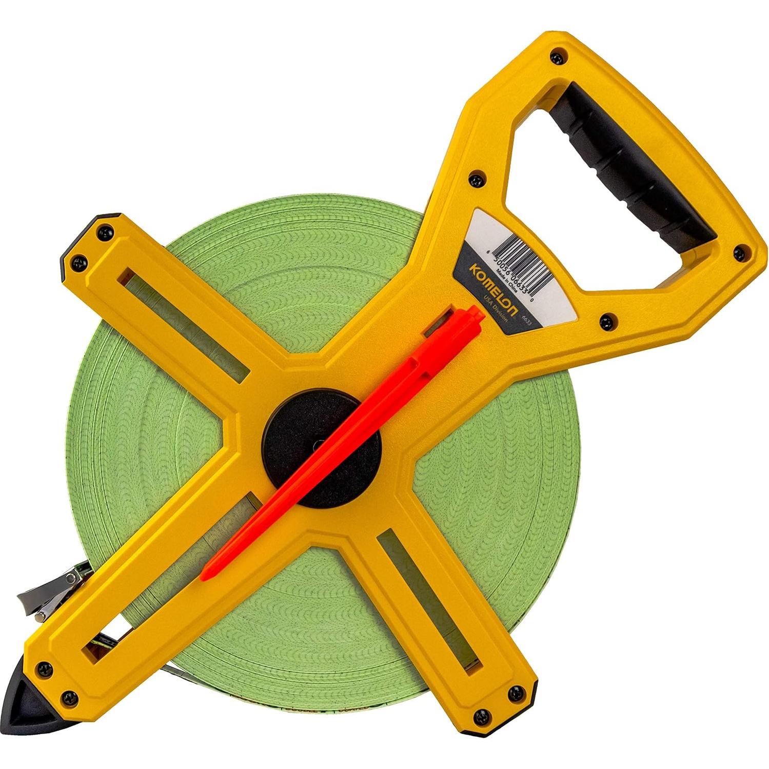 Cinta Métrica Komelon 6633 Fibra de Vidrio 91.4 m Amarillo