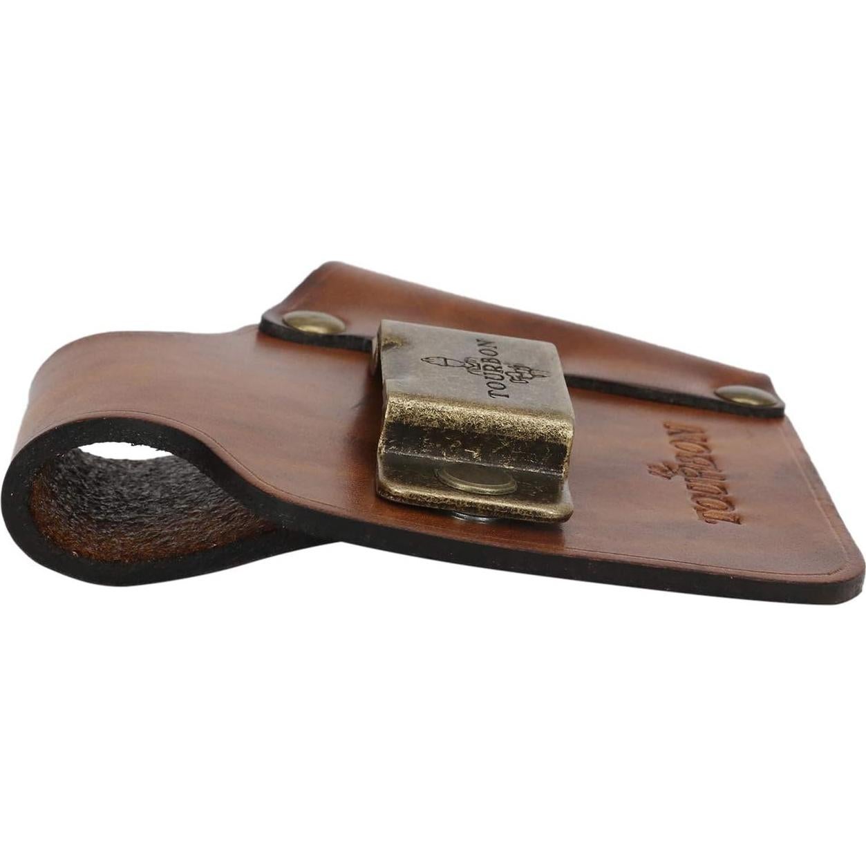 Funda de Cinta Métrica TOURBON - Cuero Marrón Vintage