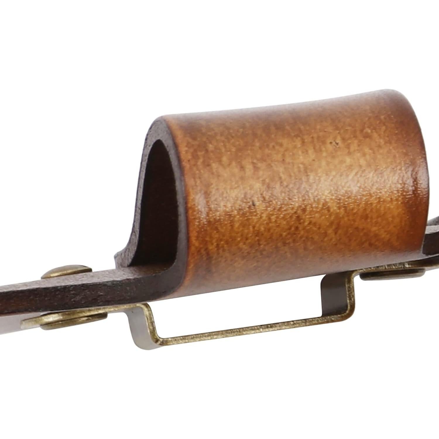 Funda de Cinta Métrica TOURBON - Cuero Marrón Vintage