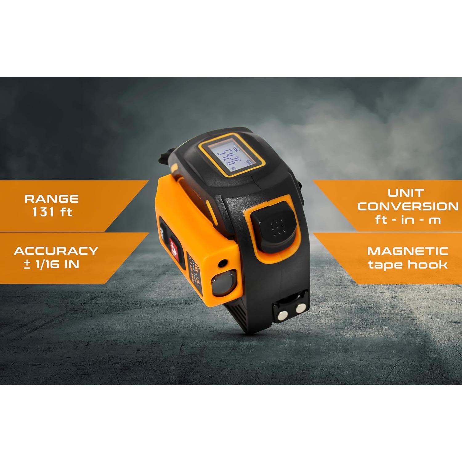 Cinta Métrica Digital IDARA 2 en 1 con Láser 40m y 5m