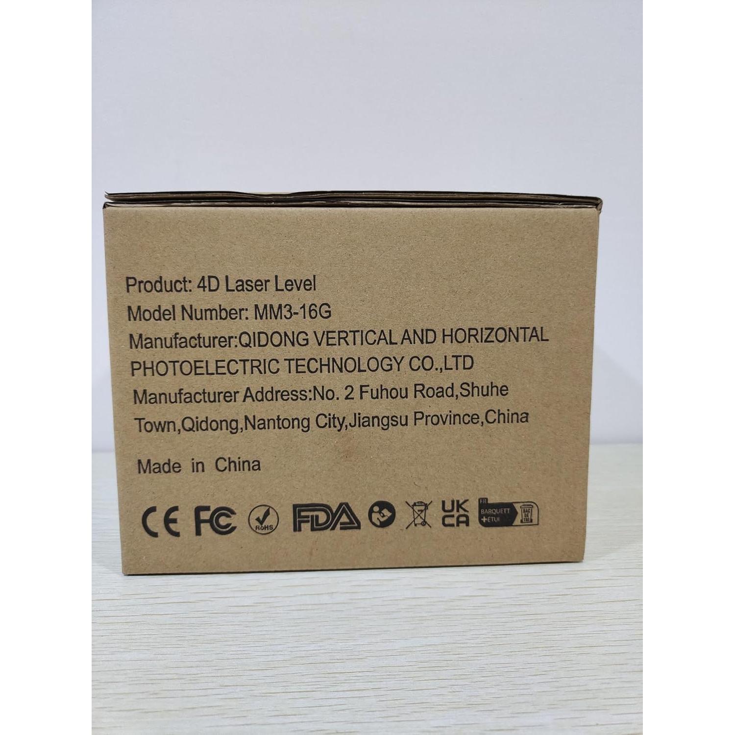 Nivel láser 4D ENRIPRT 16 líneas 360° auto nivelante verde