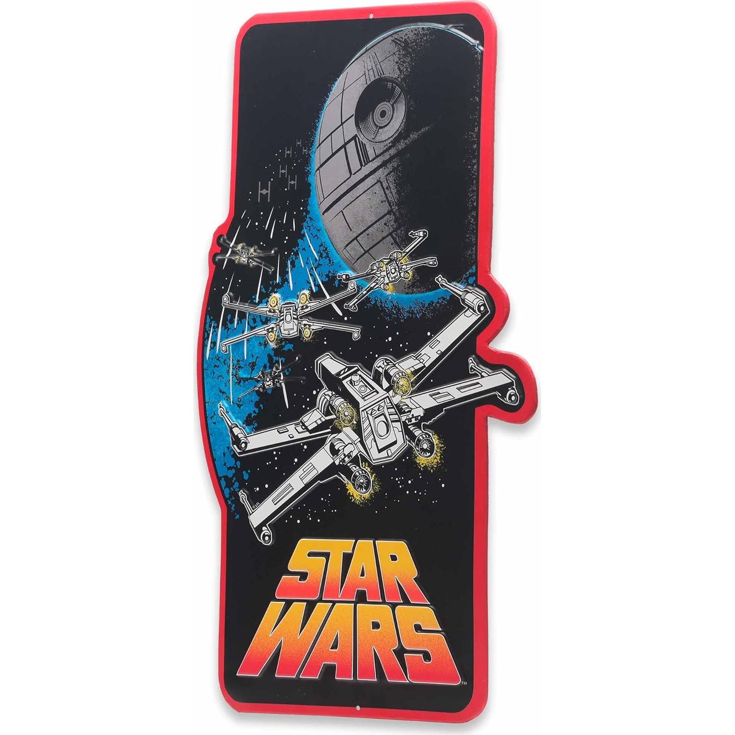 Cartel Metal Embossado Star Wars Estrella de la Muerte 33x54cm