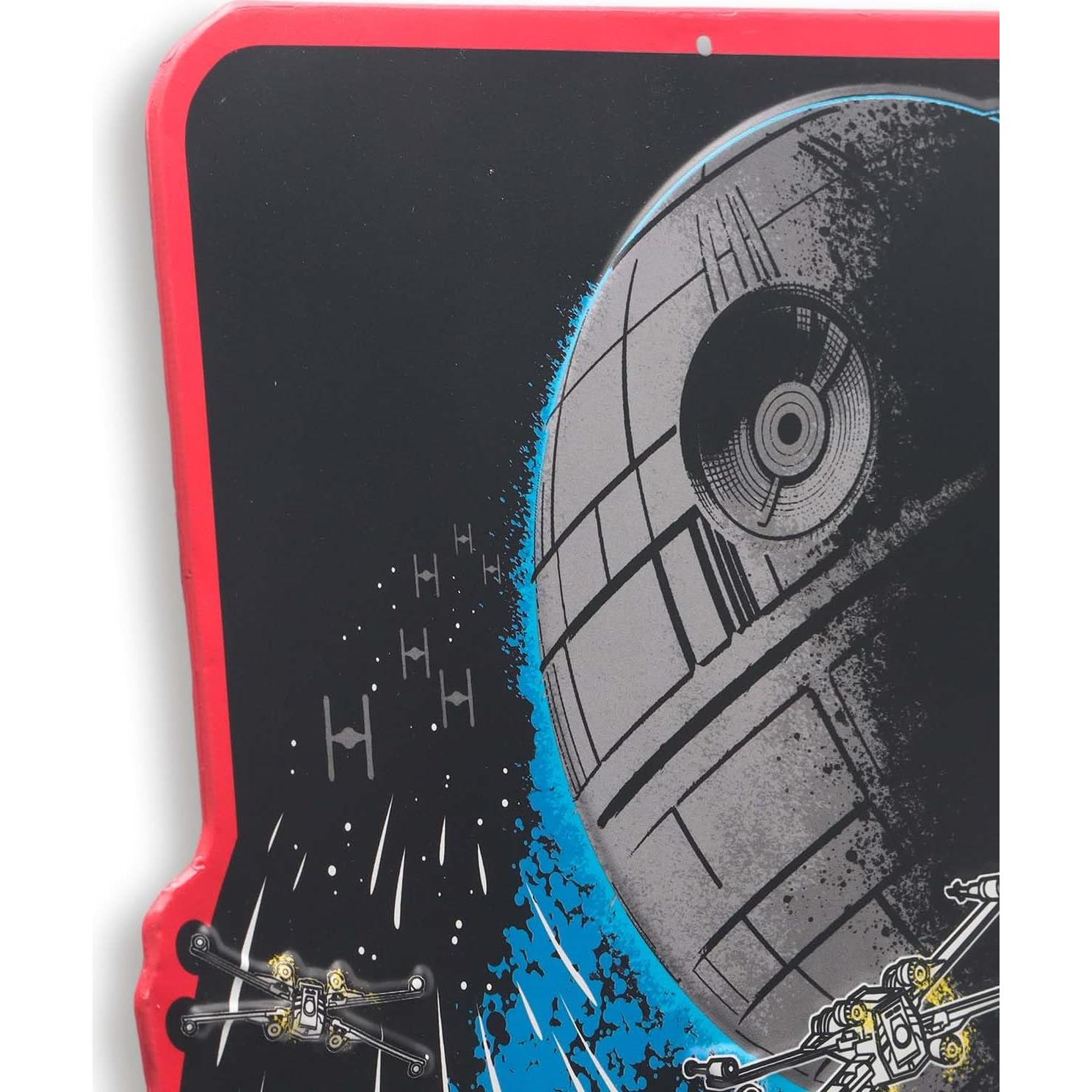 Cartel Metal Embossado Star Wars Estrella de la Muerte 33x54cm