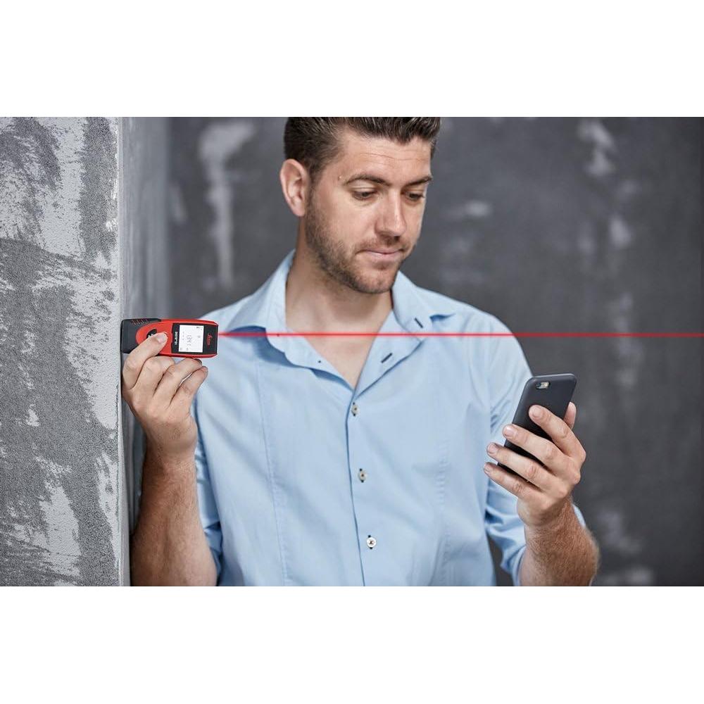 DISTO D1 130ft Laser Distance Measure with Bluetooth 4.0, Black/Red