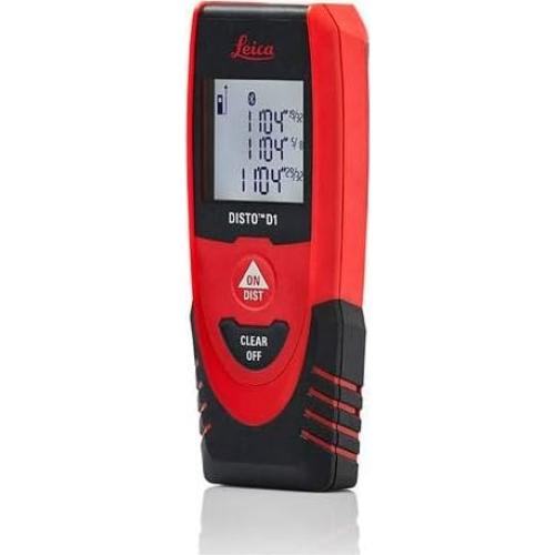 DISTO D1 130ft Laser Distance Measure with Bluetooth 4.0, Black/Red