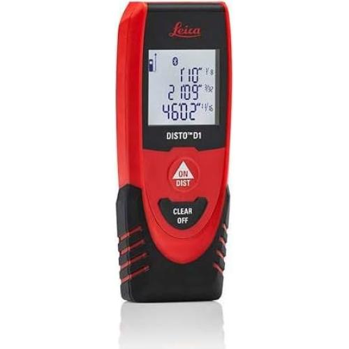 DISTO D1 130ft Laser Distance Measure with Bluetooth 4.0, Black/Red