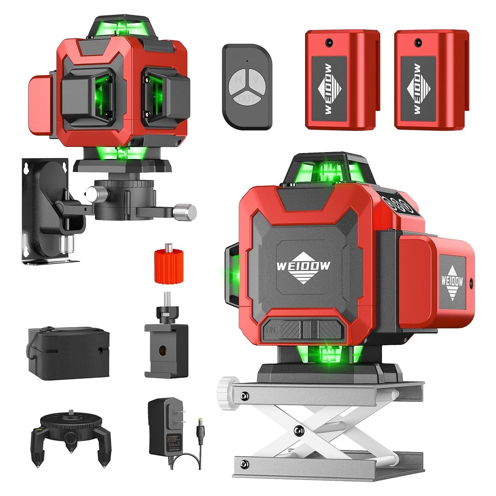 Nivel Láser WEIDDW 4D 16 Líneas 4x360 Autonivelante Verde