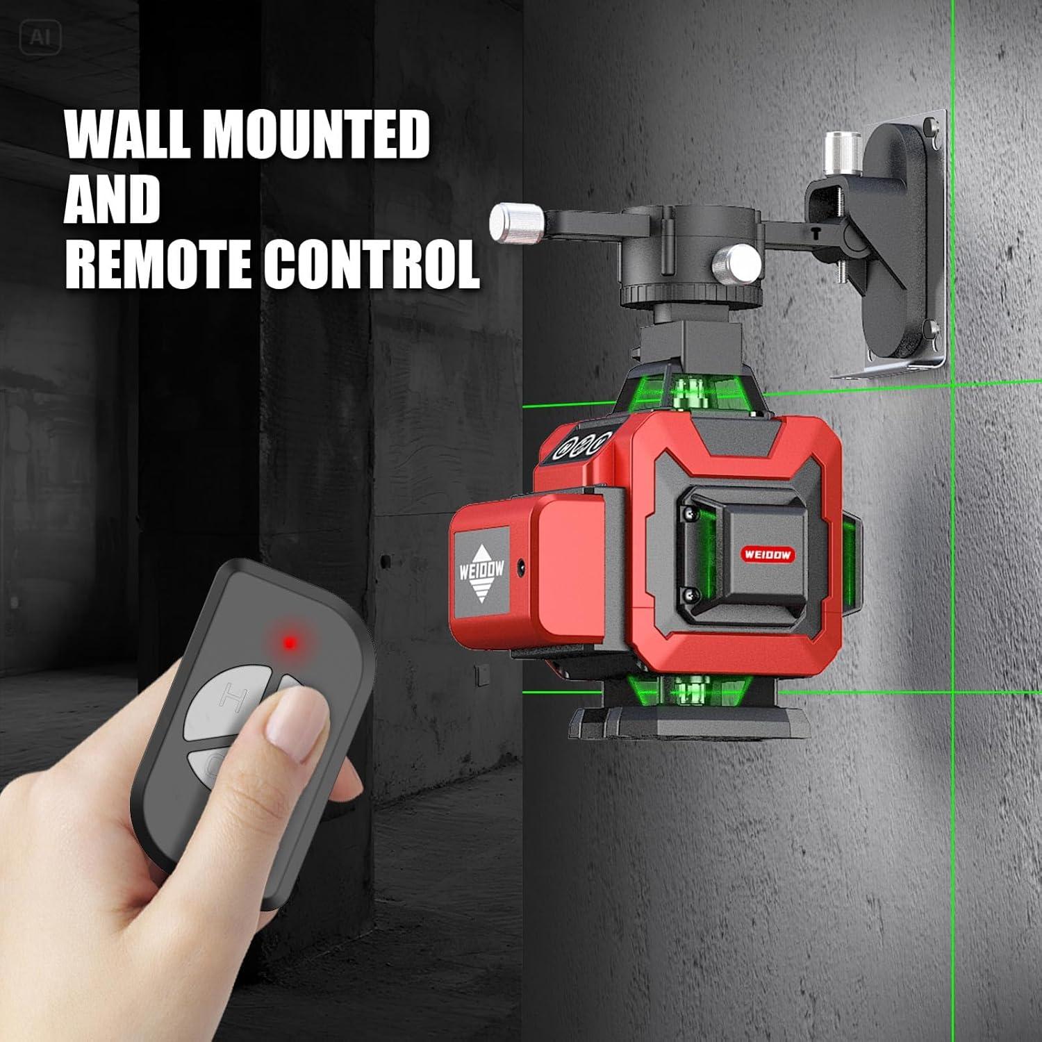 Nivel Láser WEIDDW 4D 16 Líneas 4x360 Autonivelante Verde