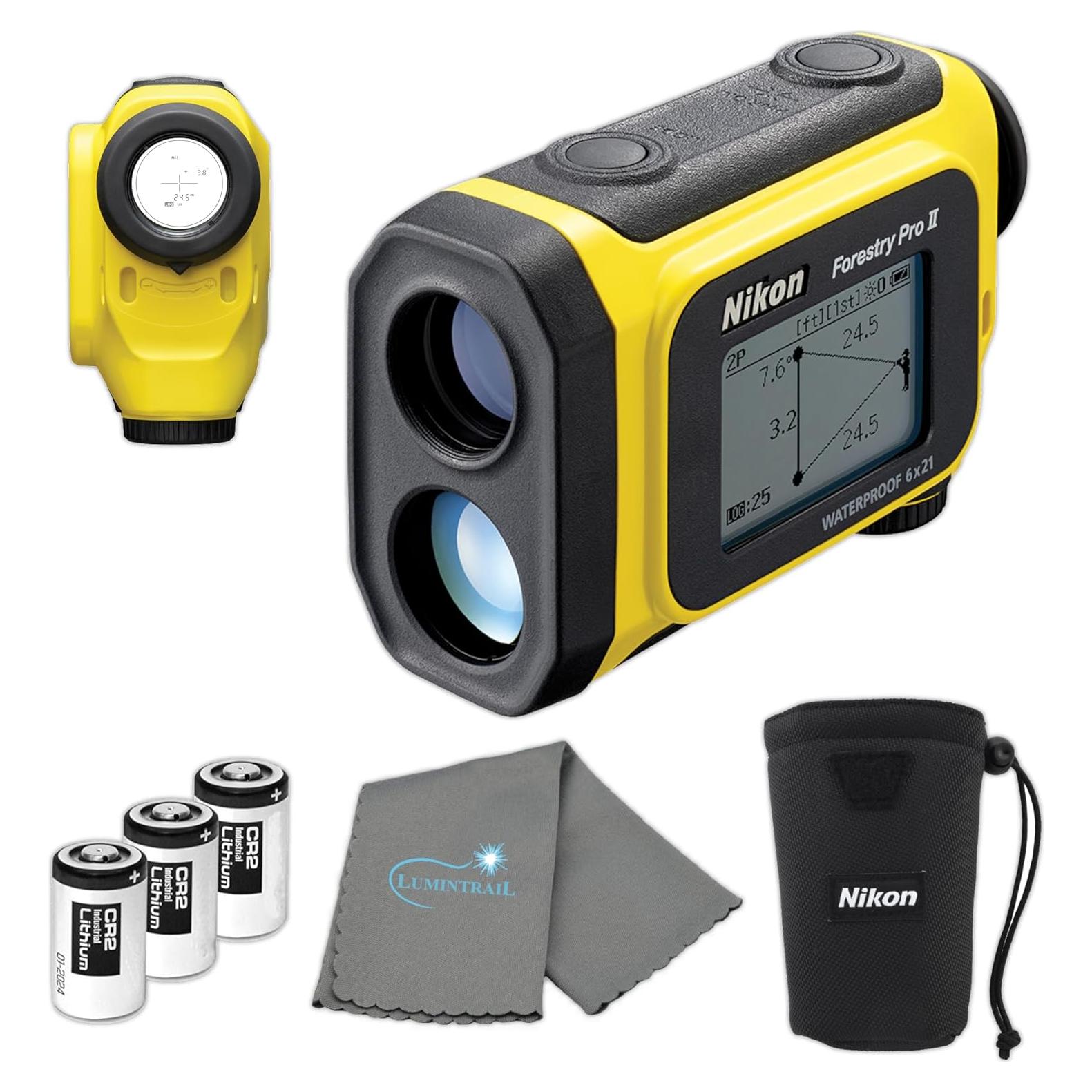 Medidor Láser Nikon Forestry Pro II con 3 Baterías CR2 y Paño