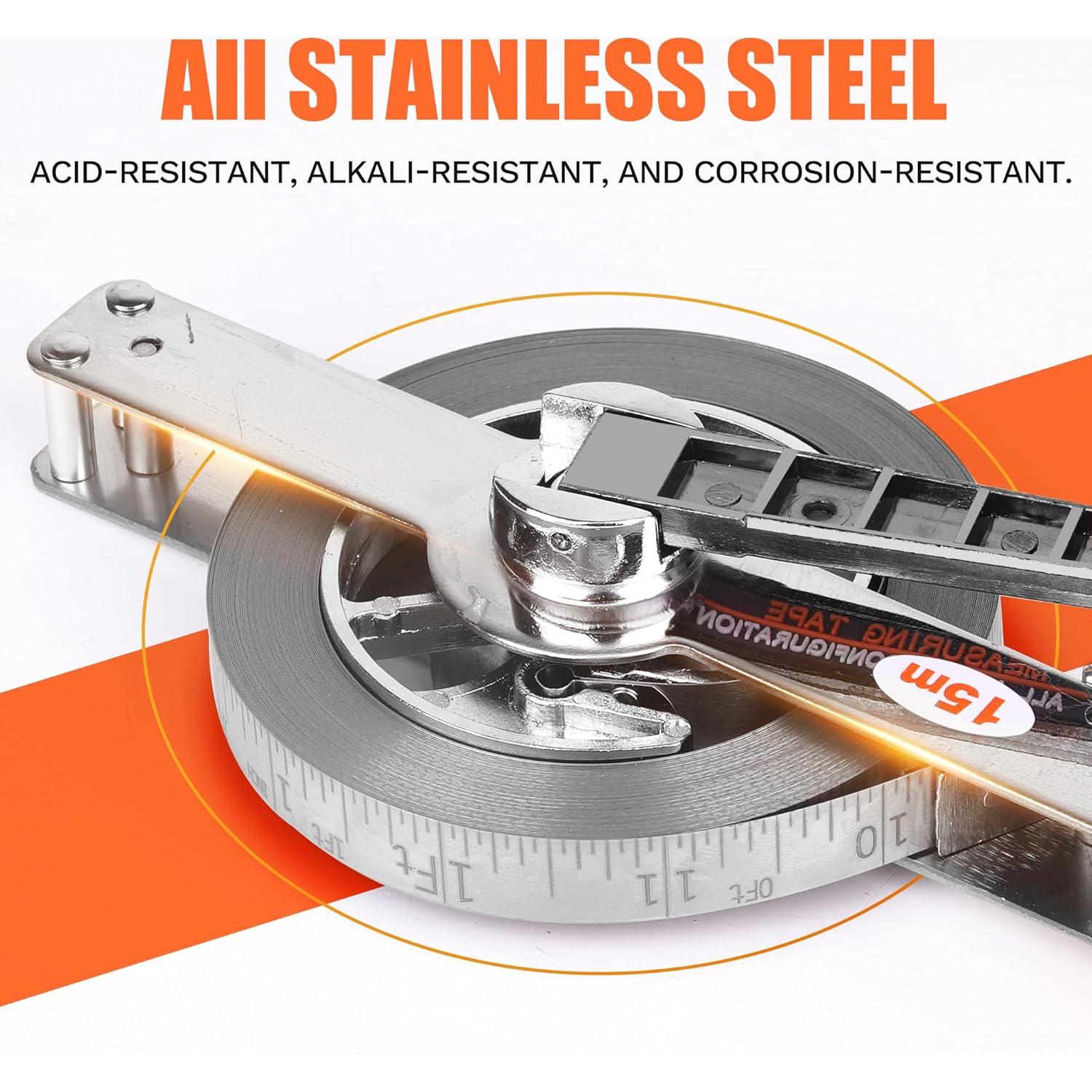 Cinta de Medición Cekegon 15M Acero Inoxidable A Prueba de Explosiones