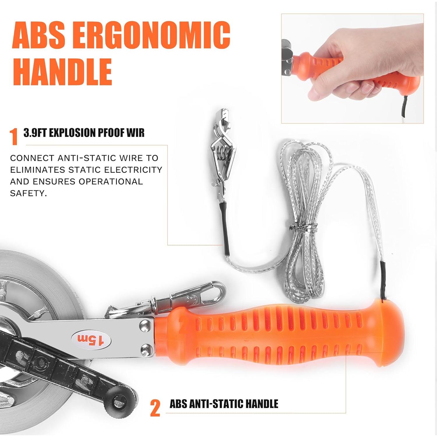 Cinta de Medición Cekegon 15M Acero Inoxidable A Prueba de Explosiones