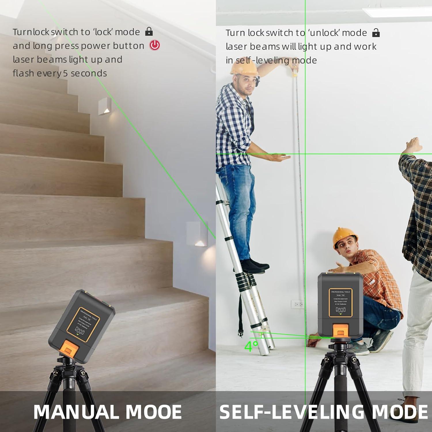 Nivel láser autonivelante Towaytek T08 30m con bolsa
