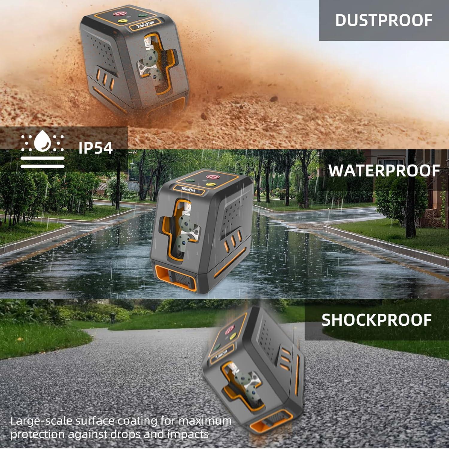 Nivel láser autonivelante Towaytek T08 30m con bolsa