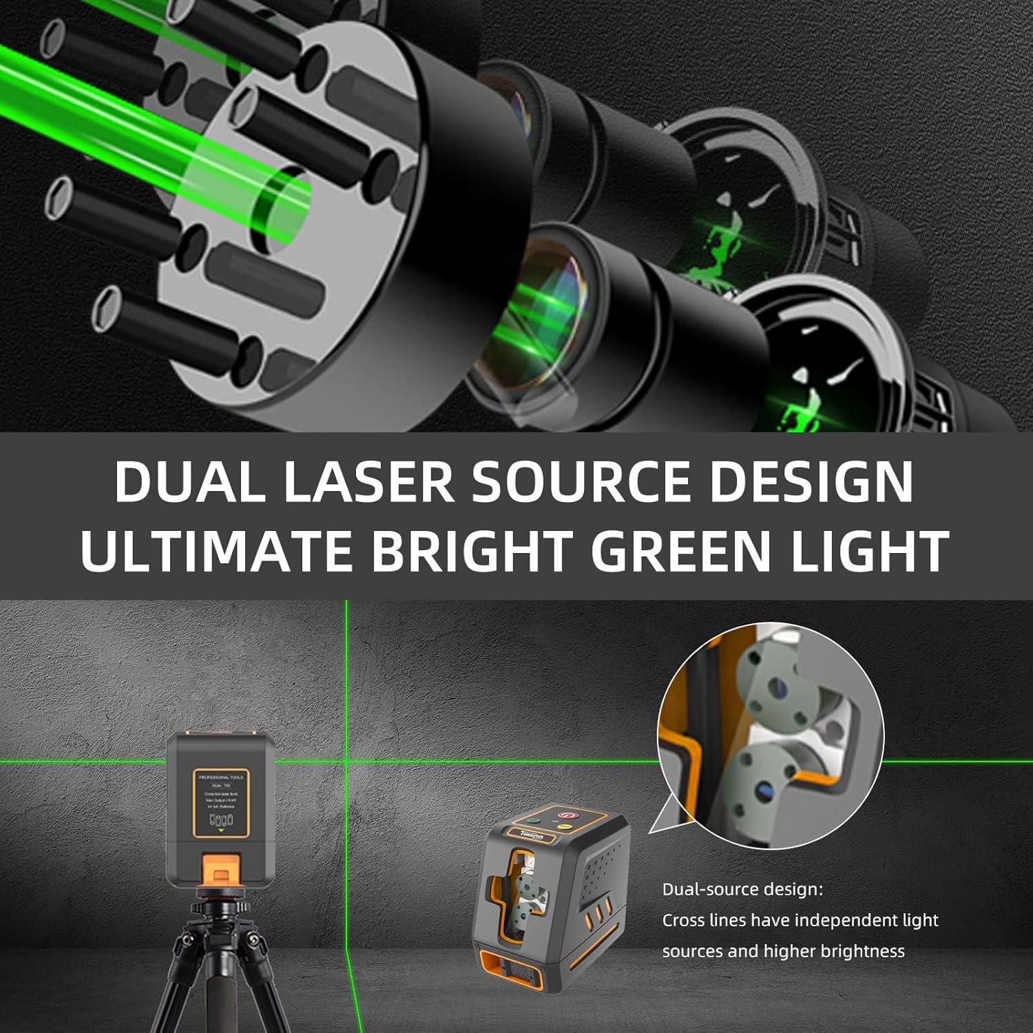 Nivel láser autonivelante Towaytek T08 30m con bolsa