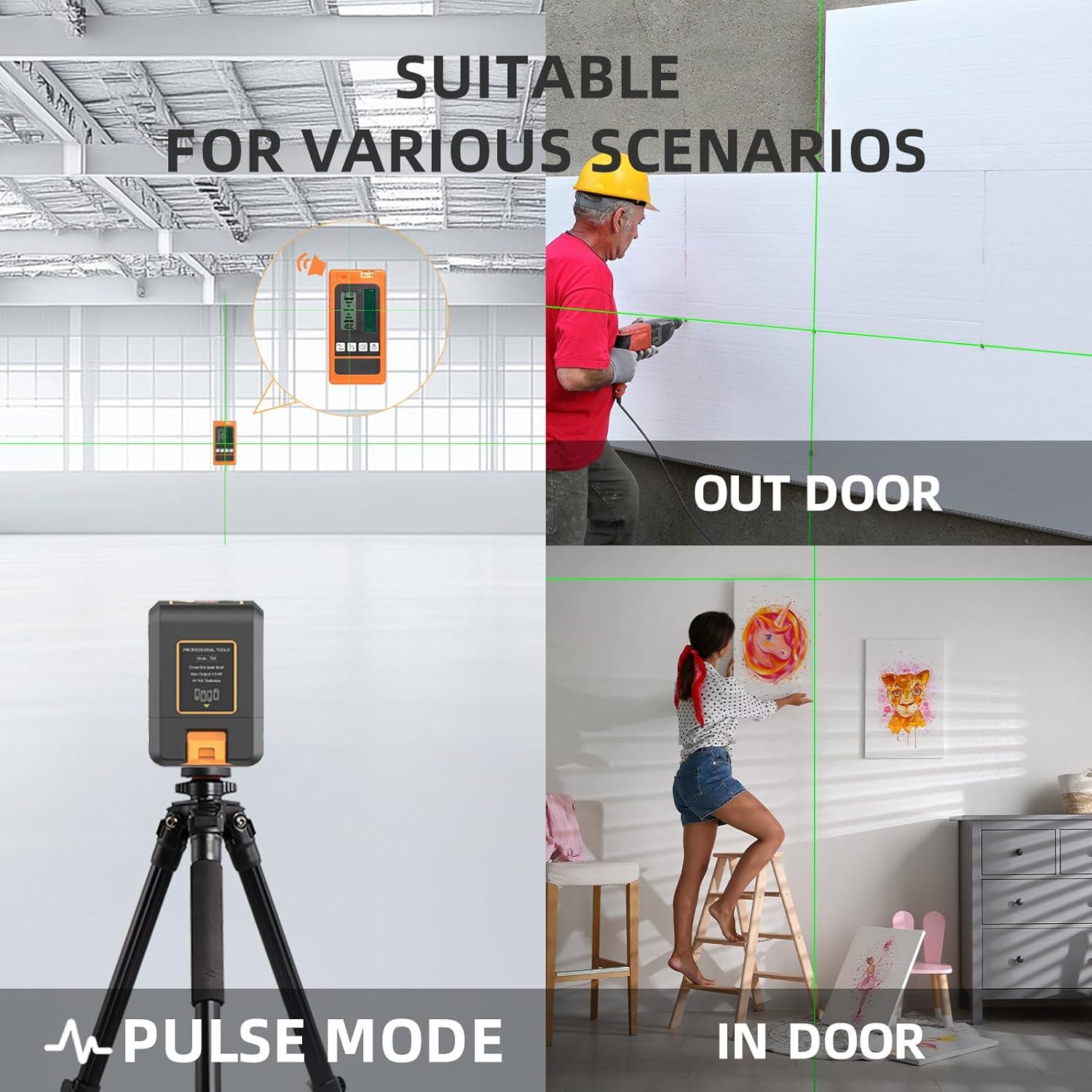 Nivel láser autonivelante Towaytek T08 30m con bolsa