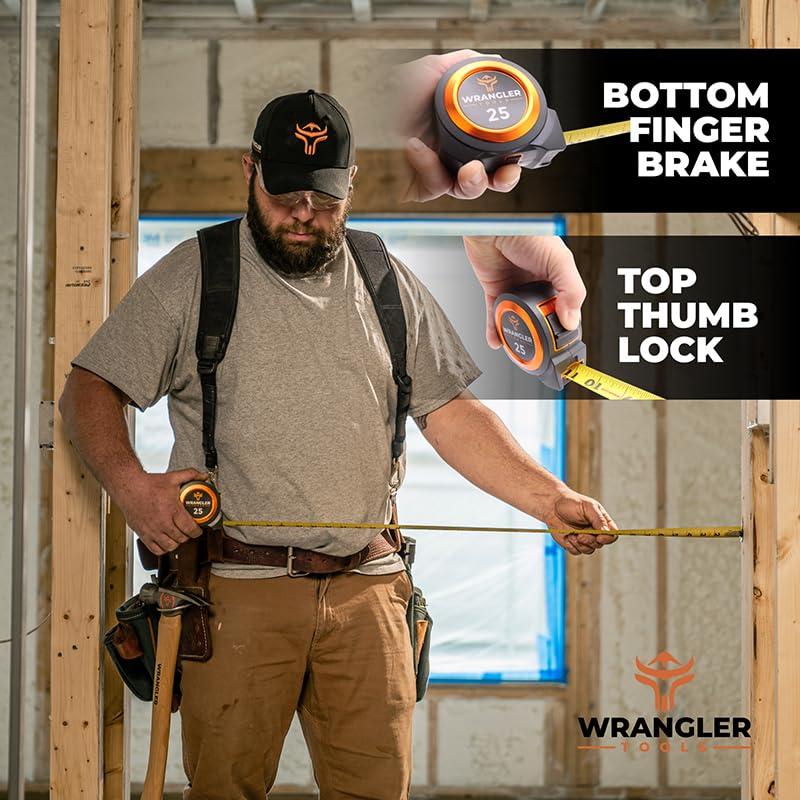 Cinta Métrica Wrangler 4.88m Retráctil Doble Cara