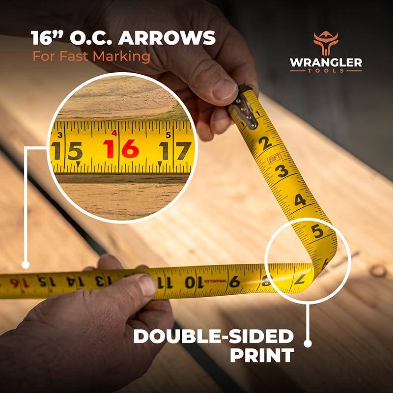 Cinta Métrica Wrangler 4.88m Retráctil Doble Cara