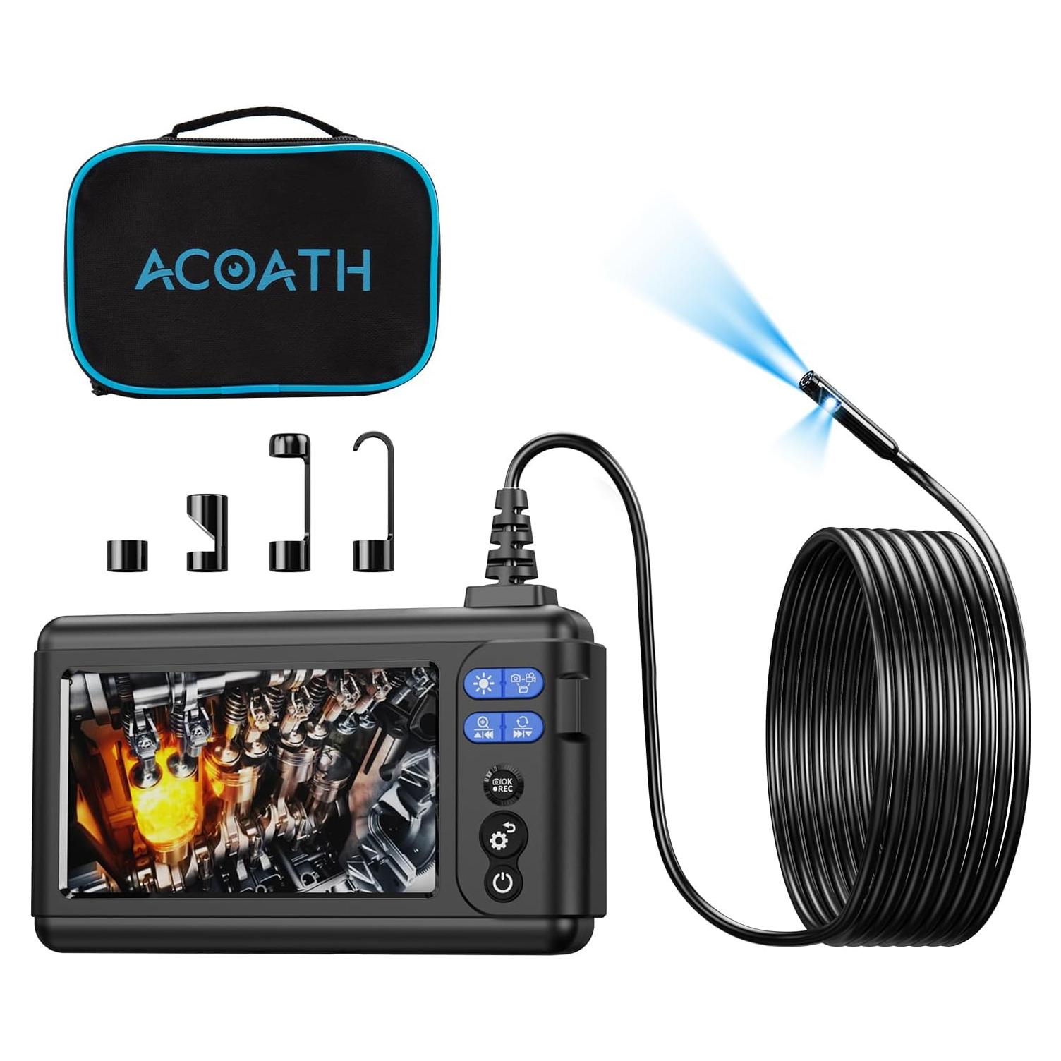 Cámara Endoscópica Acoath 1080P Doble Lente 5" 5m IP67