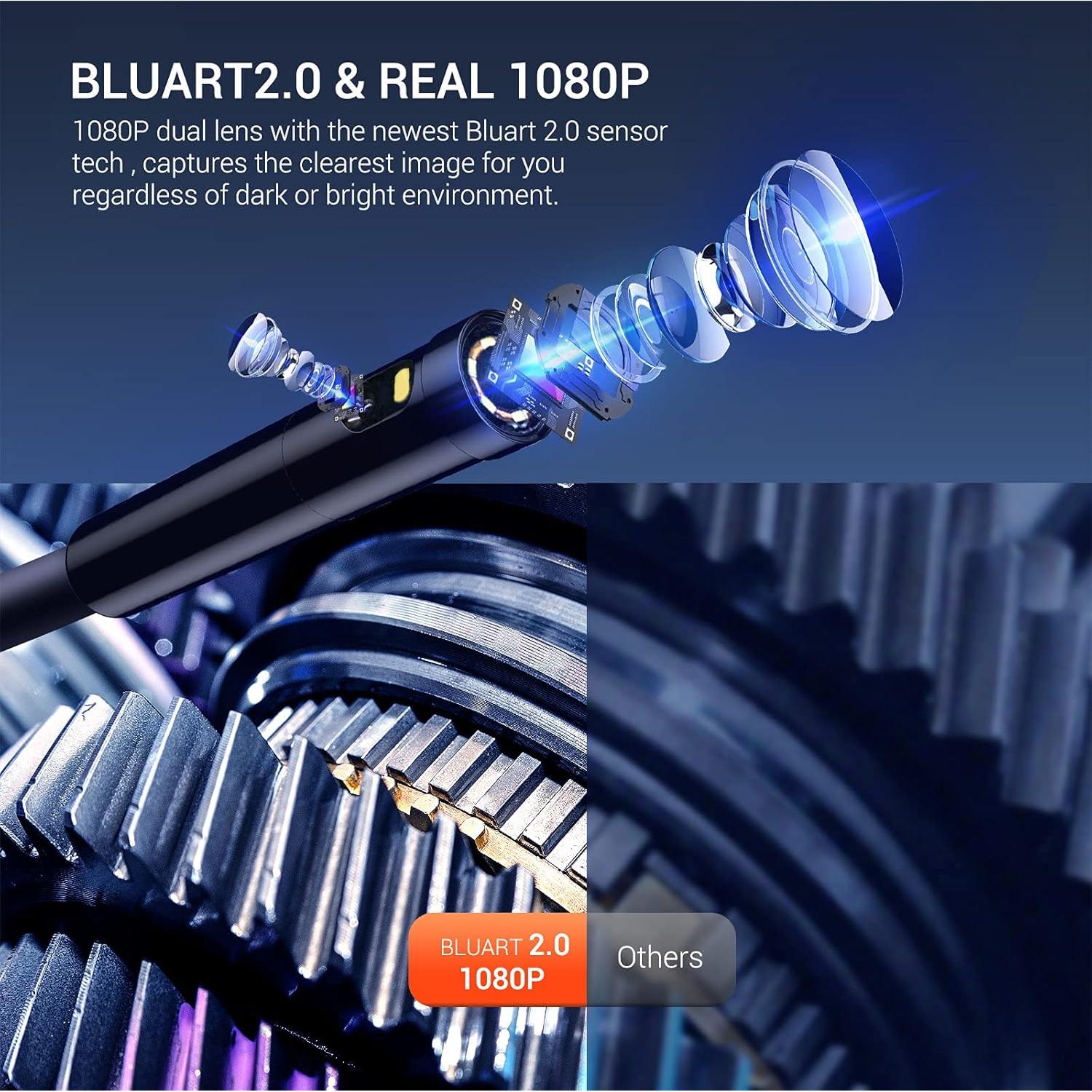 Endoscopio Industrial DEPSTECH DS300 1080P Doble Lente IP67