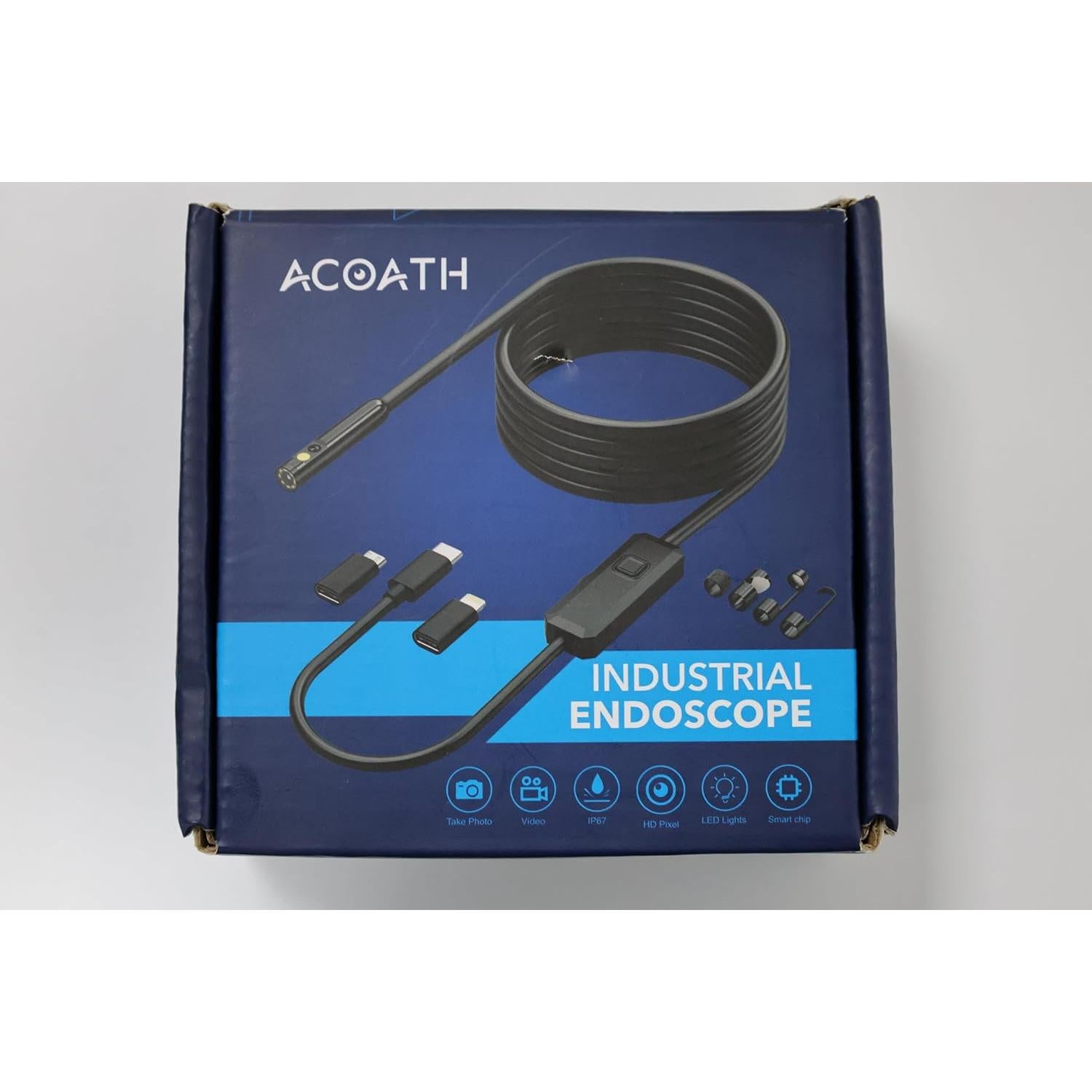 Cámara Endoscópica Acoath 1920P HD 5m Doble Lente IP67