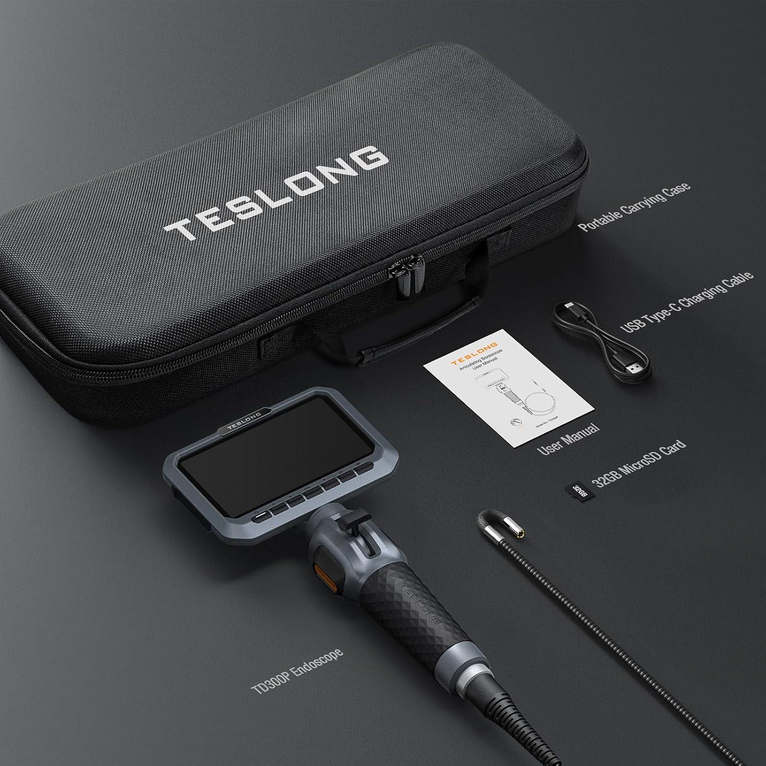 Borescopio Articulado Teslong TD300P 5.5mm con Luz LED