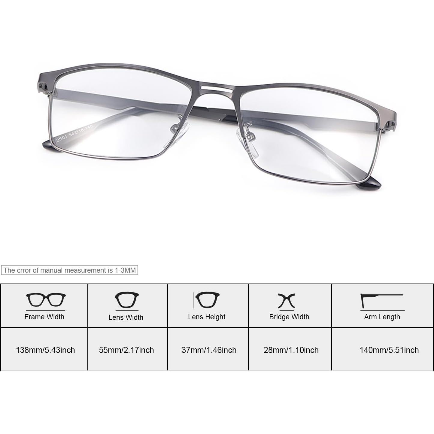 Gafas de lectura bifocales fotocromáticas UV 2.0x para adultos