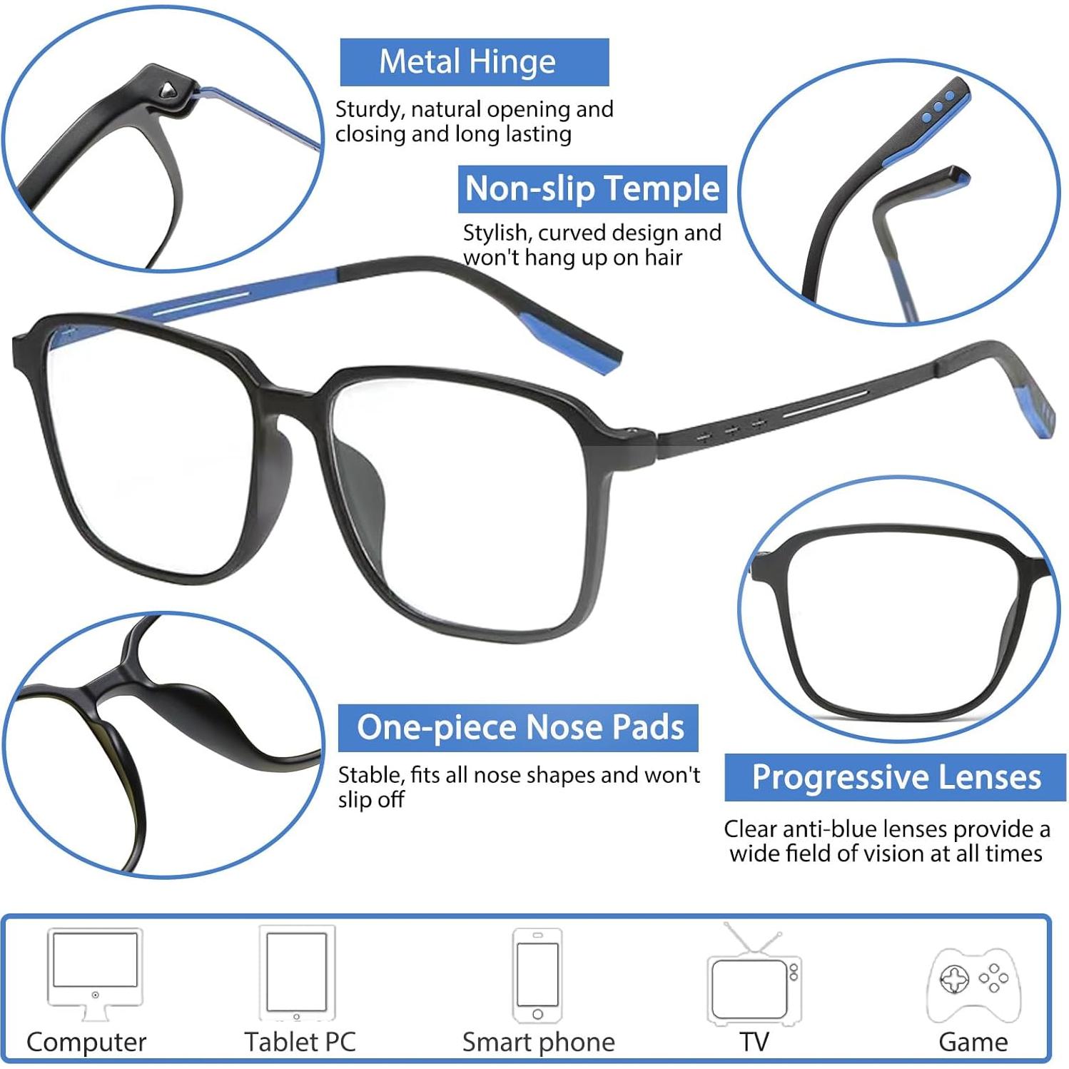 Gafas Progresivas K.LAVER Fotocromáticas Antiluz Azul