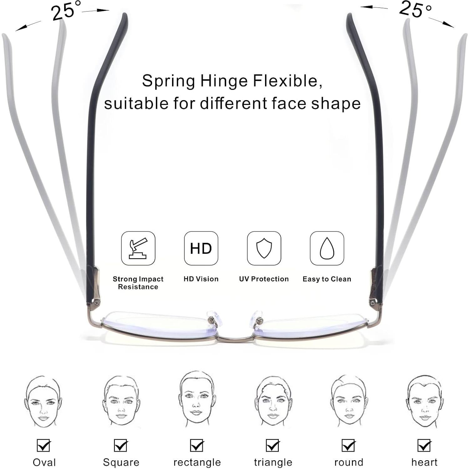 Gafas de Lectura Multifocal Missfive 2.0x Bloqueo Luz Azul