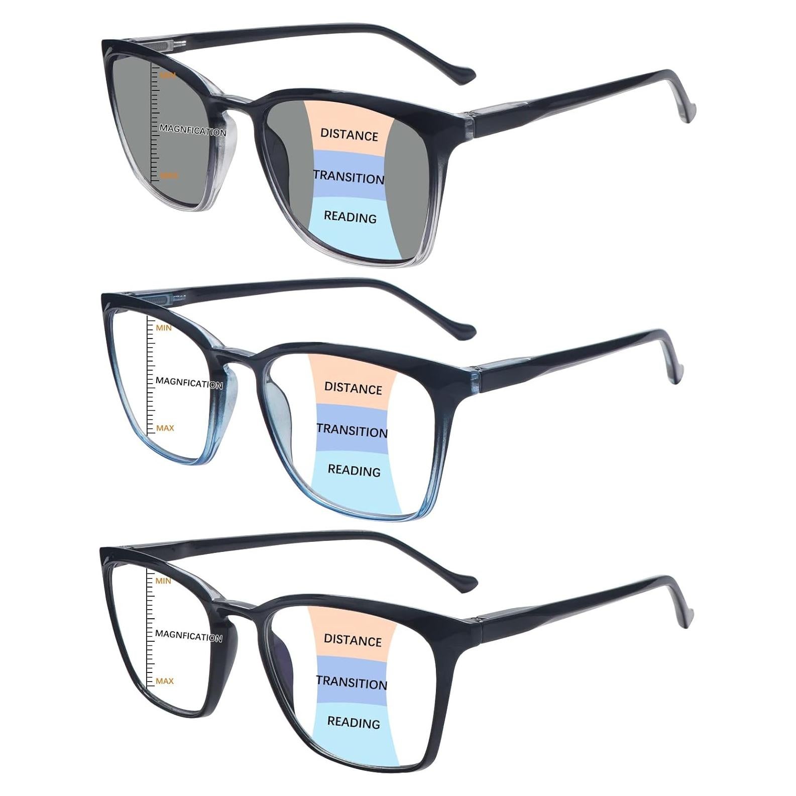 Gafas Progresivas COJWIS UV 3 Paquetes Unisex 1.75x