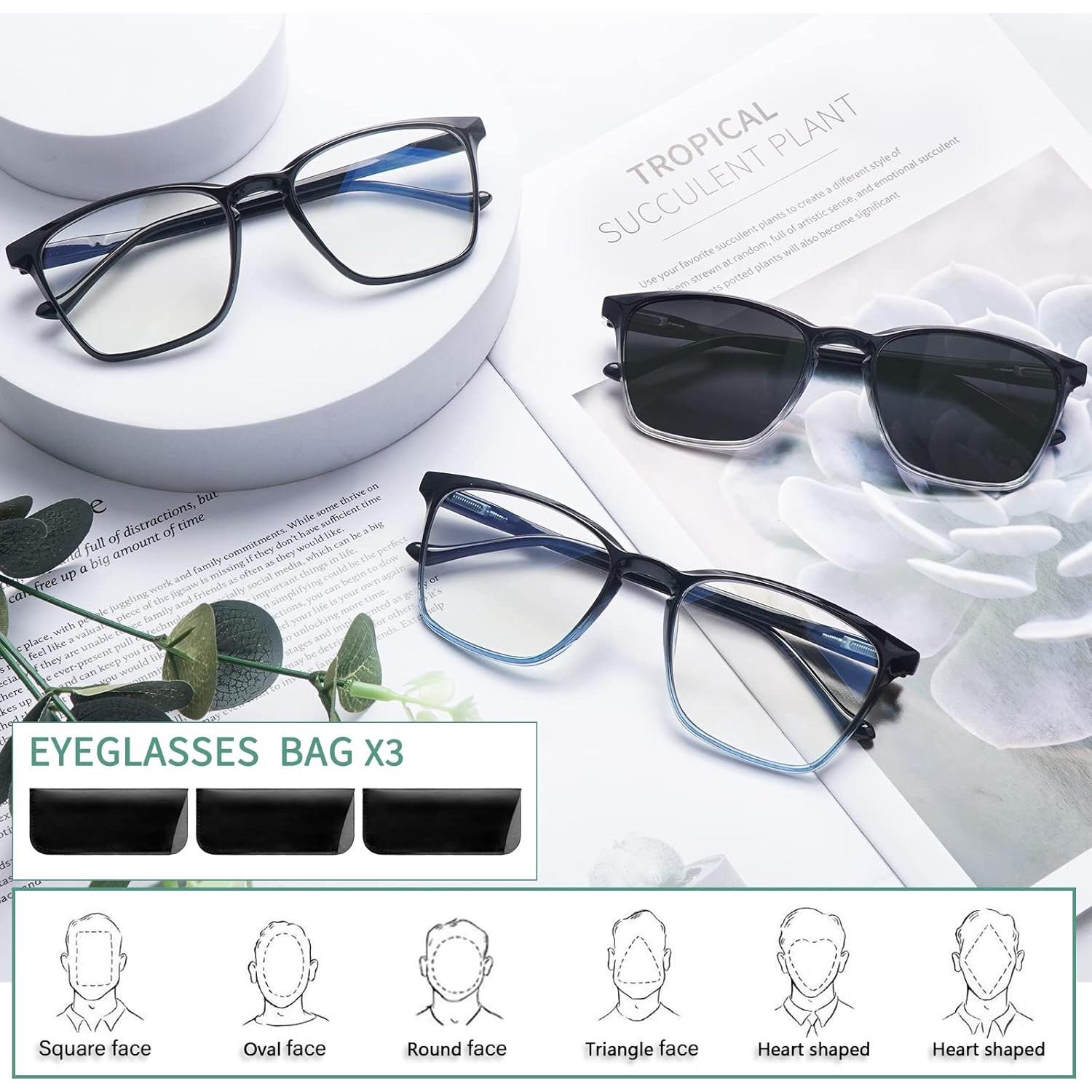 Gafas Progresivas COJWIS UV 3 Paquetes Unisex 1.75x