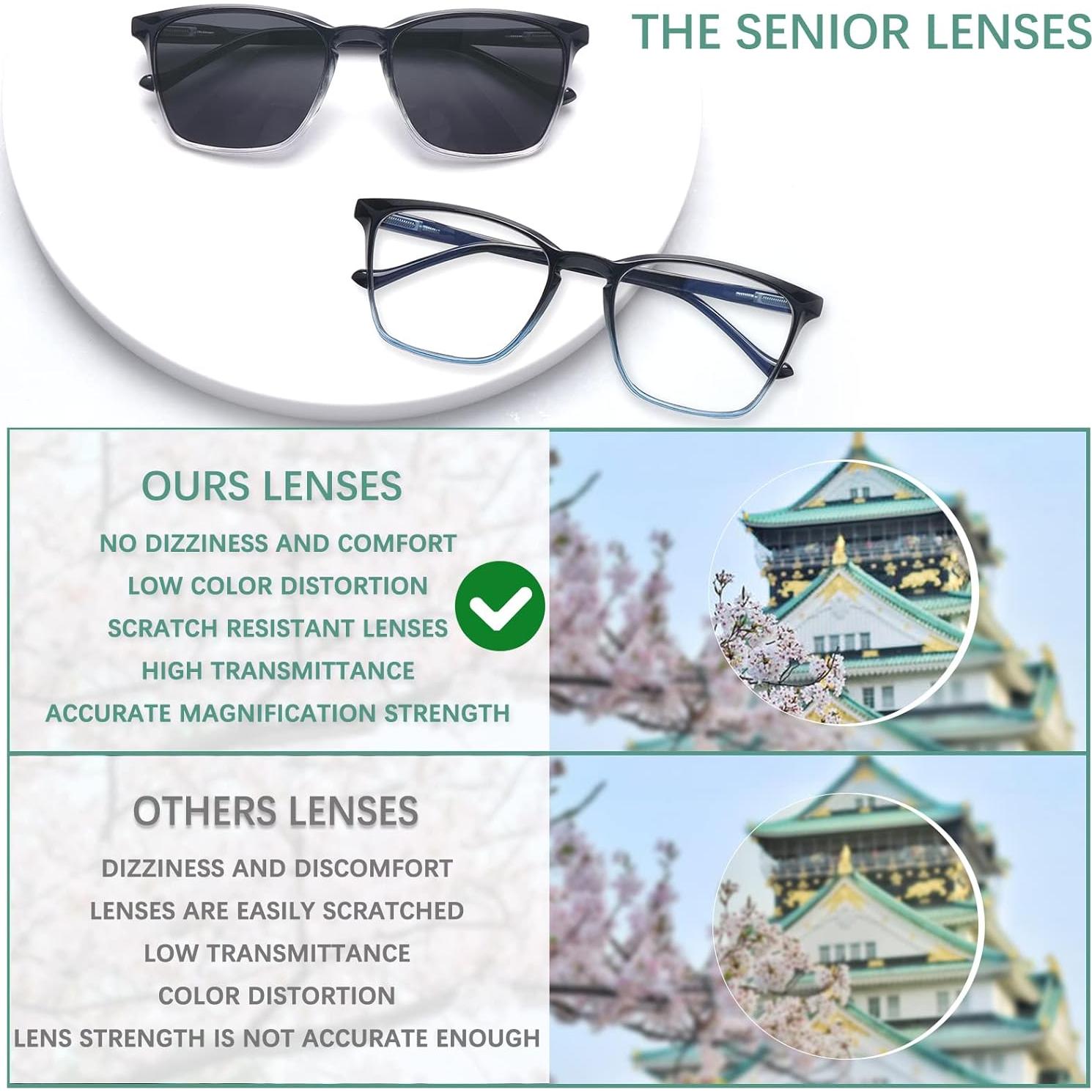 Gafas Progresivas COJWIS UV 3 Paquetes Unisex 1.75x