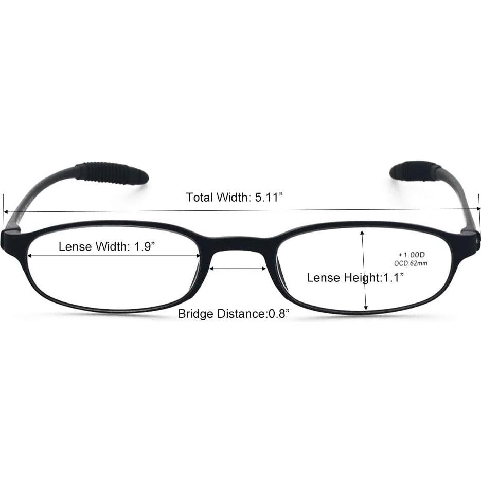 Gafas de lectura Mcoorn 1.5x ligeras y flexibles