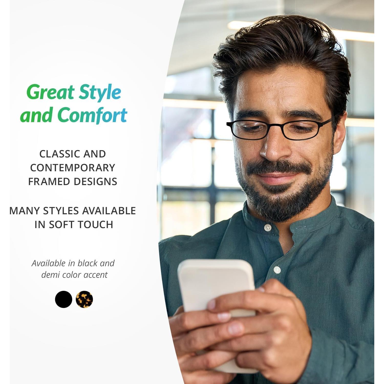 Lentes de Lectura SAV E5020 Ovalados Flexibles 1.00x a 3.00x