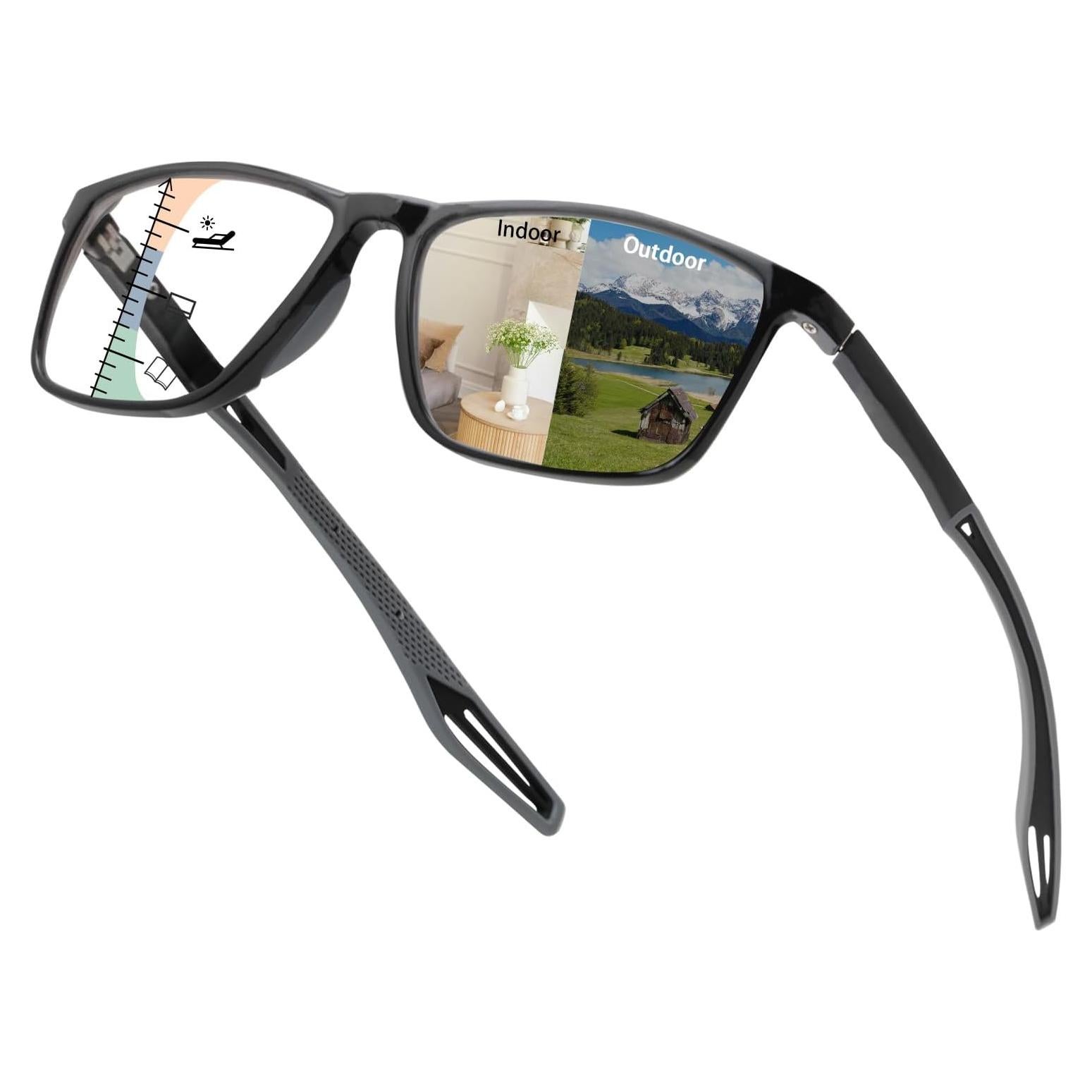 Gafas de lectura progresivas TR90 con bloqueo luz azul 2.0x