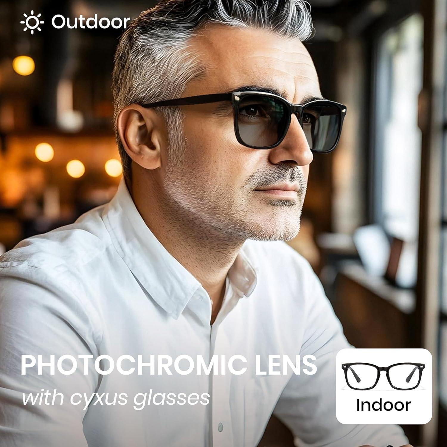 Gafas de lectura Cyxus bifocales fotochromáticas 1.0x anti luz azul