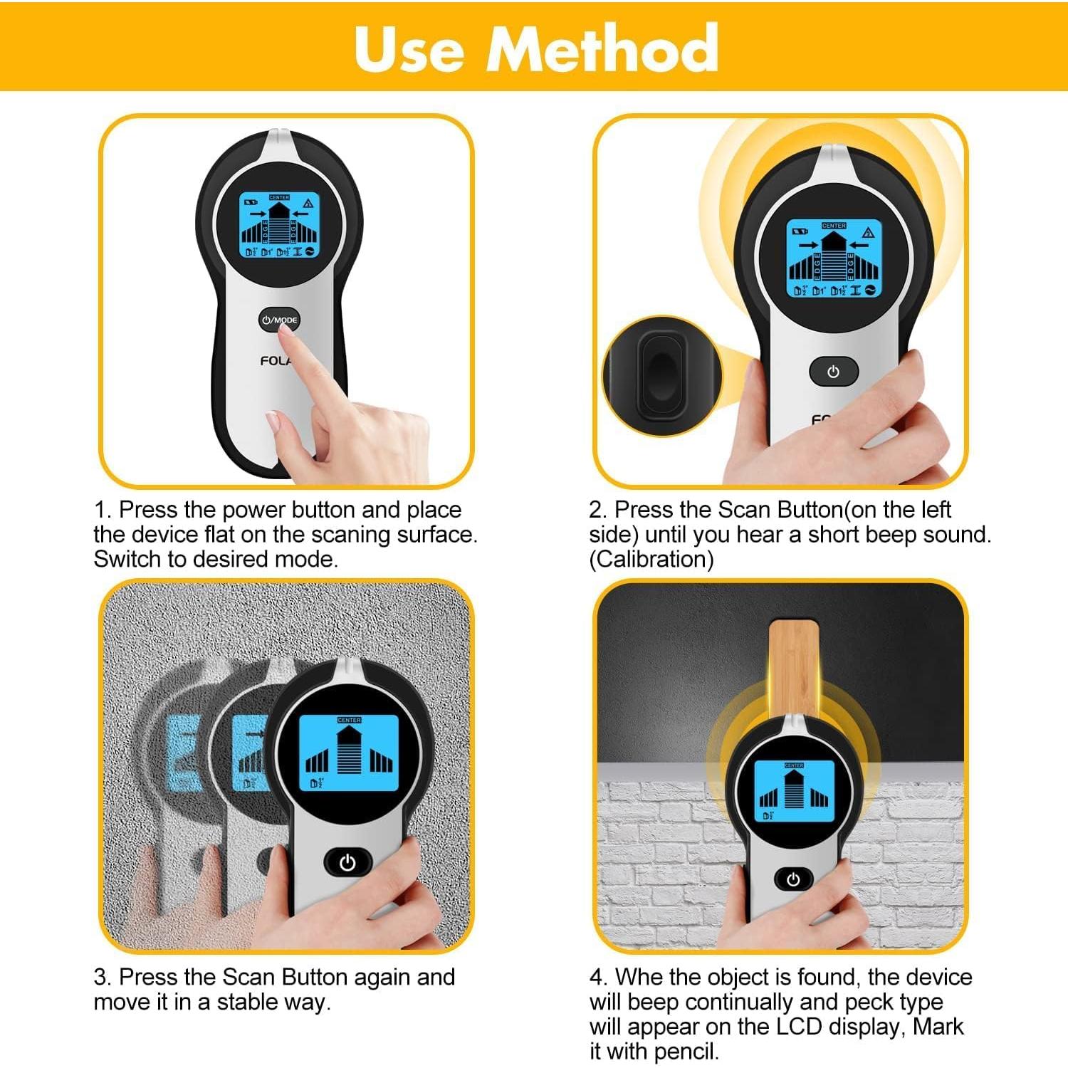 Buscador de Estudio FOLAI TH Escáner 5 en 1 LCD Azul