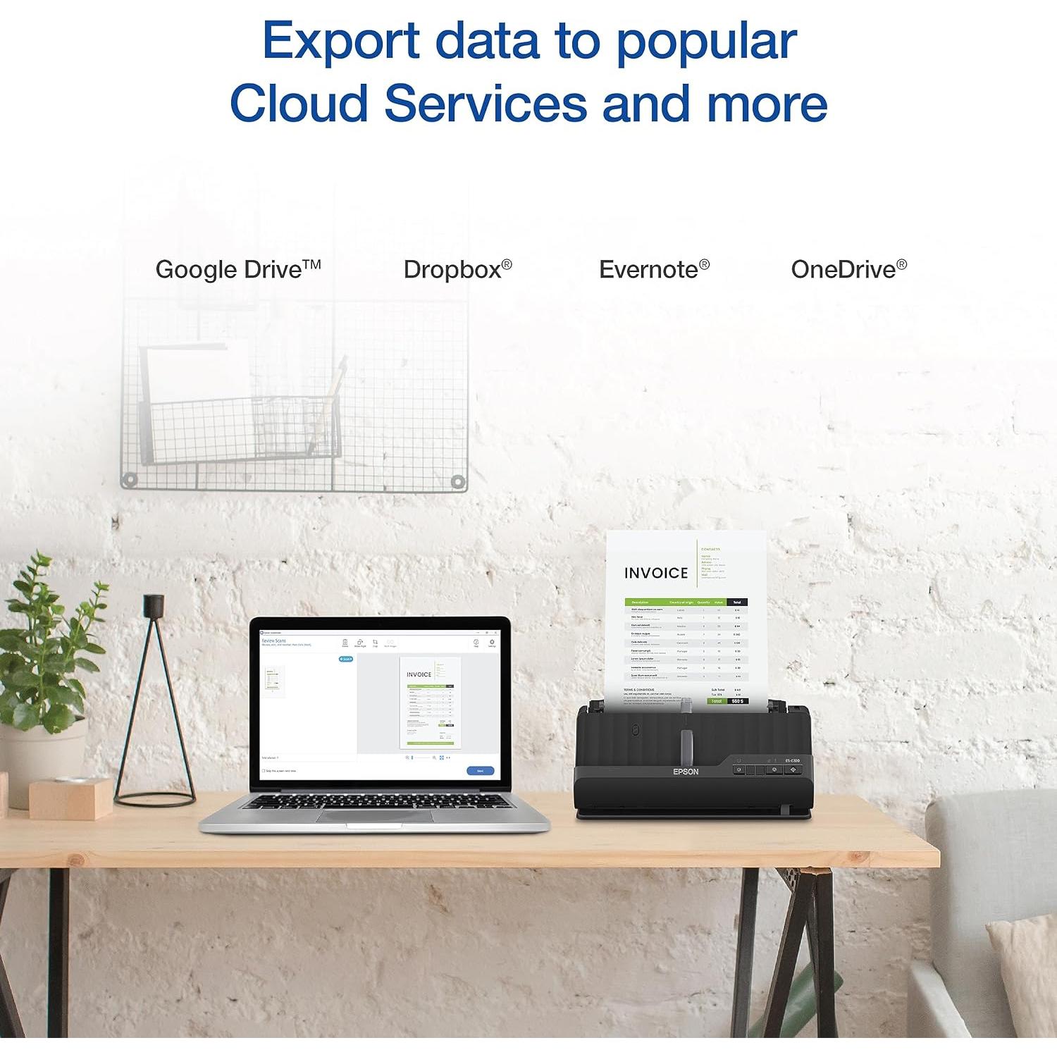 Escáner de Documentos Epson WorkForce ES-C220 ADF 20 Páginas