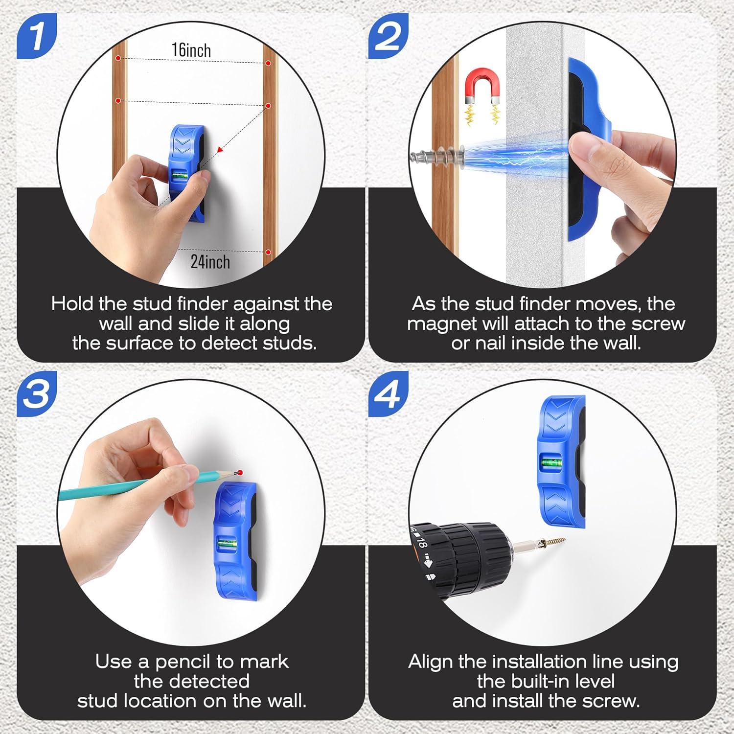 Juego de 2 Localizadores Magnéticos Gulfmew con Nivel