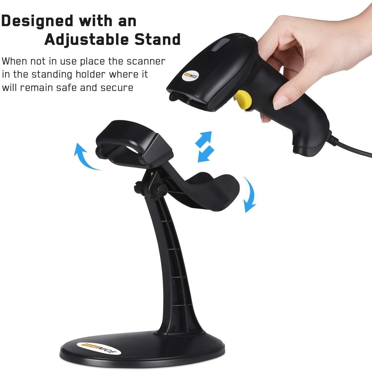 Escáner de Código de Barras WoneNice WN2806G USB 1D Negro